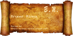 Bruner Minna névjegykártya
